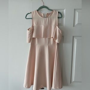 Nude Pink Flounce Dress